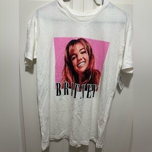 Britney Spears White Smile Graphic XS NWT